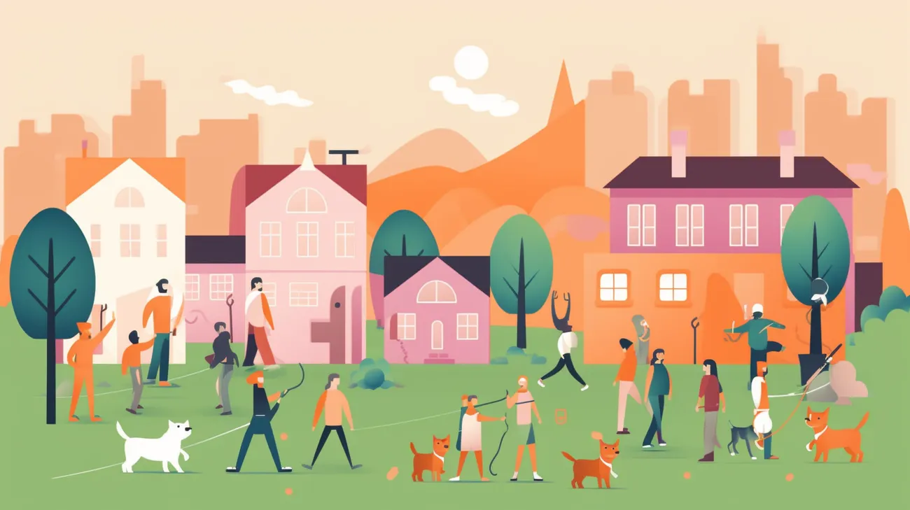 A search party looking for a missing cat in the neighborhood