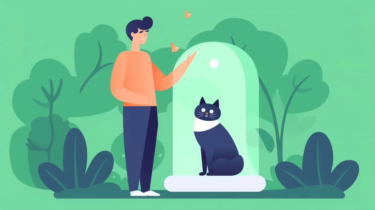 A cat owner sharing a missing cat post on social media