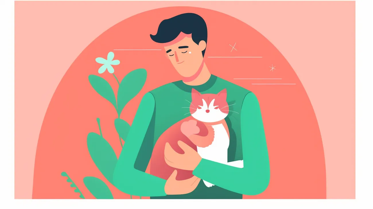 sad cat owner