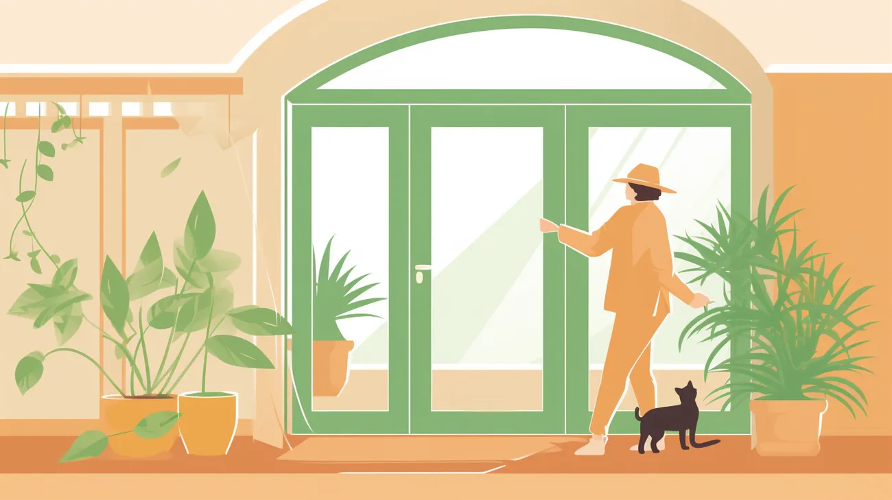 Securing windows and doors to prevent cat escapes during hot weather