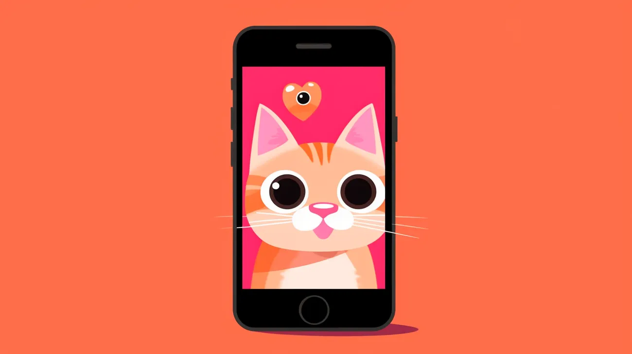 Image of a smartphone displaying an app for finding lost pets
