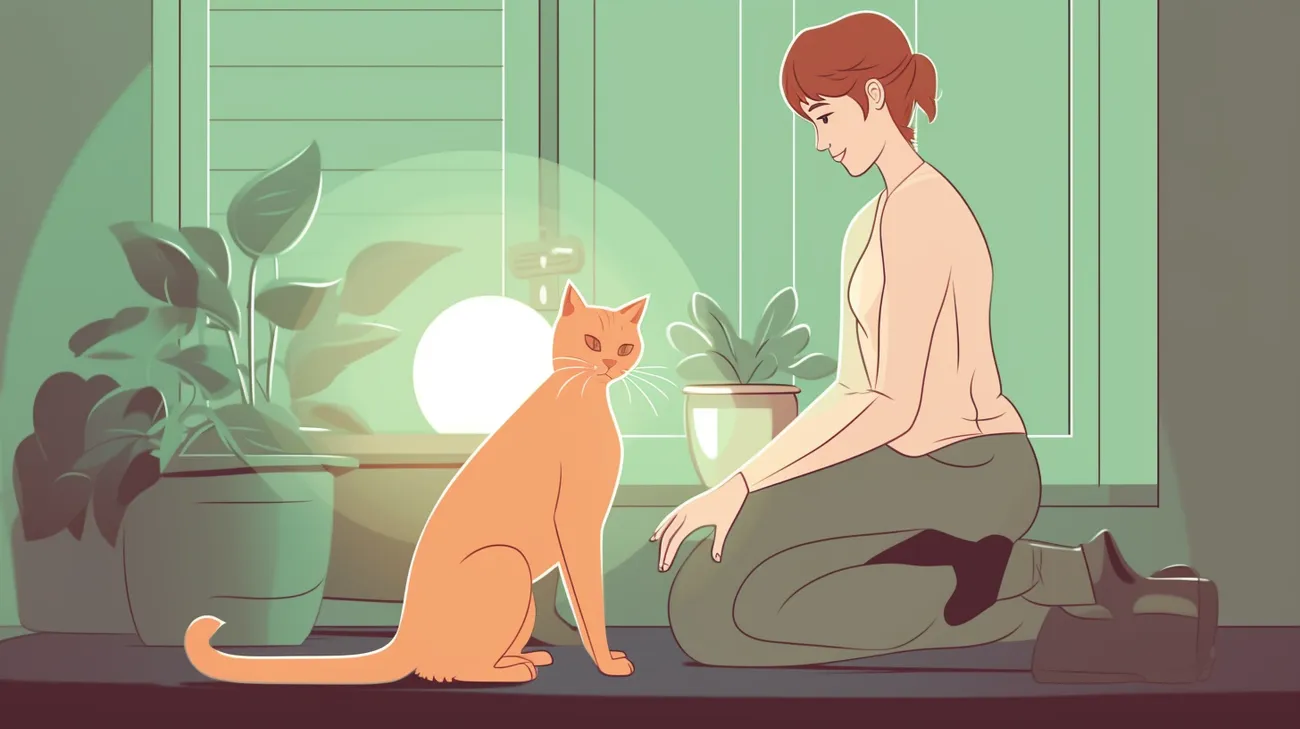 Owner checking the health of a returned unneutered male cat