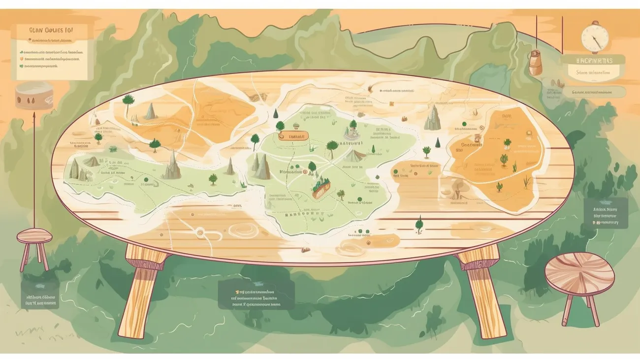 A detailed map of a wooded area, marked with search zones and landmarks