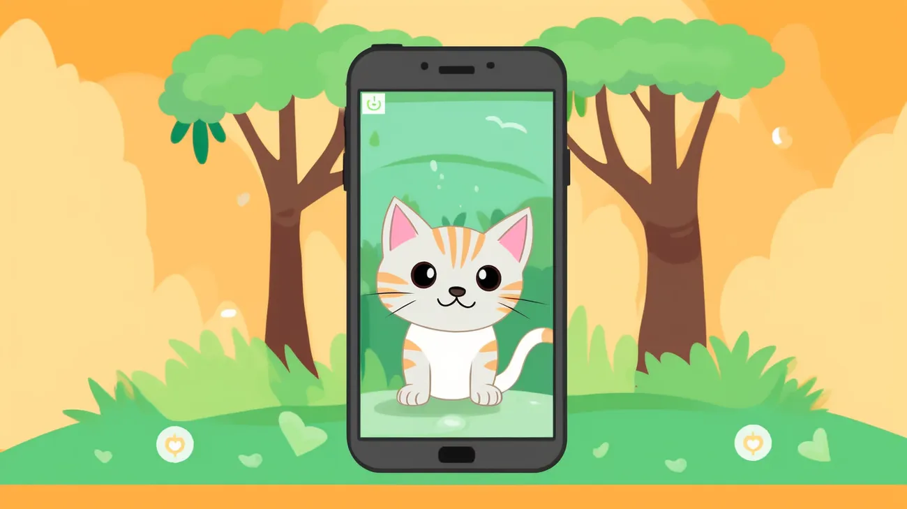 A smartphone displaying a social media post about a lost kitten in the woods