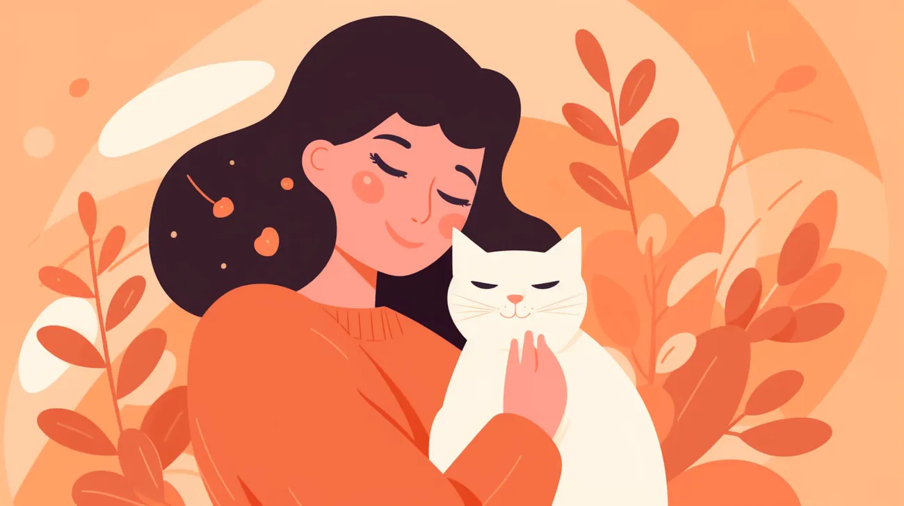 Image of a cat happily reunited with its owner