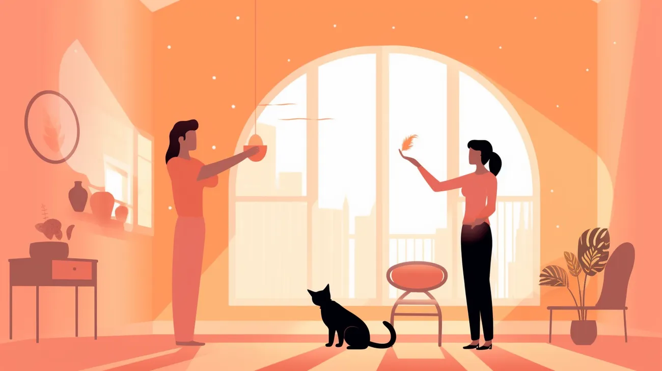 A cat owner receiving a tip about their missing pregnant cat