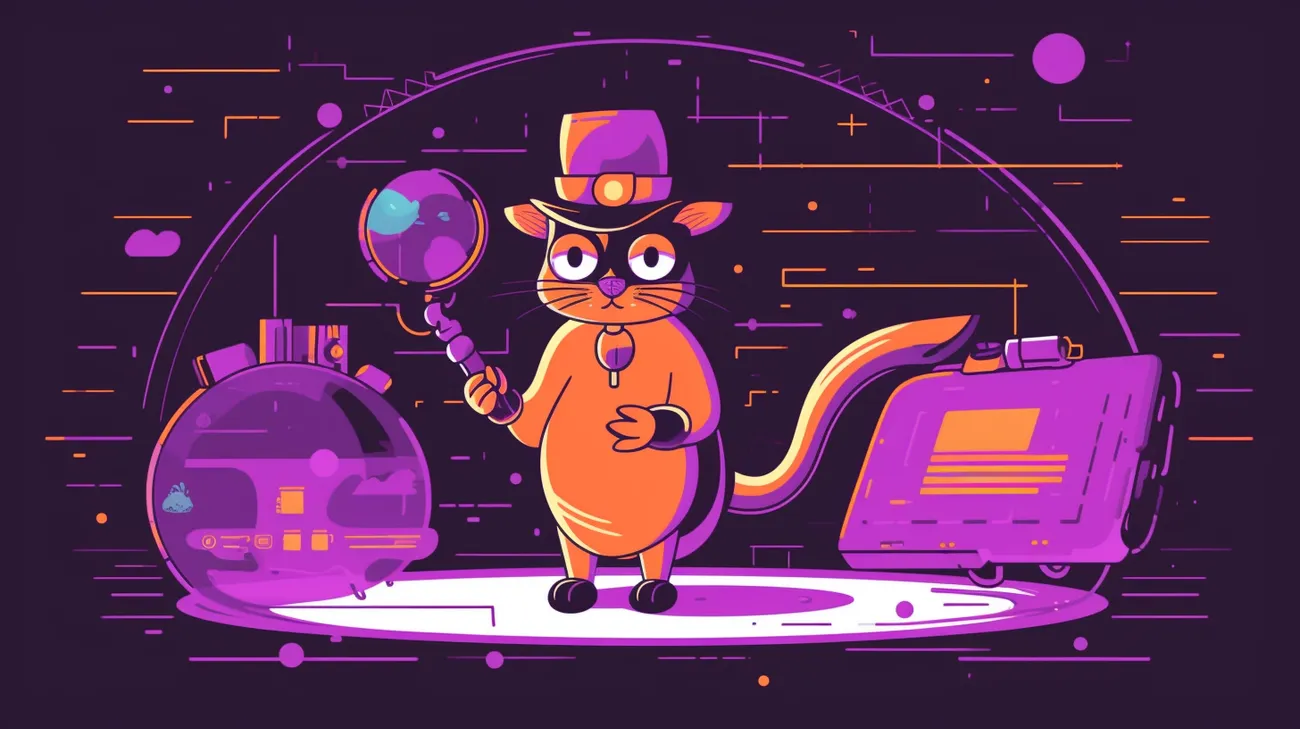 Cat detective using futuristic technology