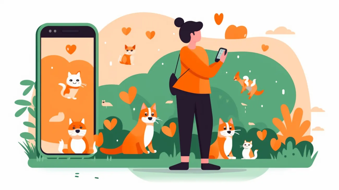 A person checking found cats Facebook pages and groups on their phone