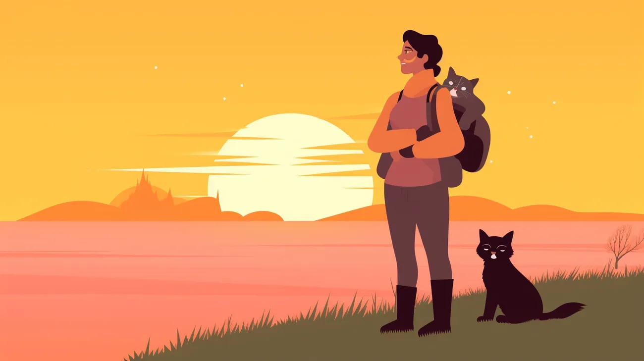 A worried cat owner looking for their missing cat after a vet visit
