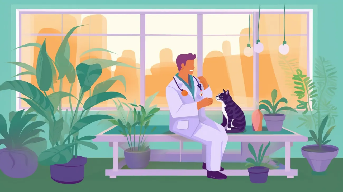 Eine Katze wird beim Tierarzt untersucht