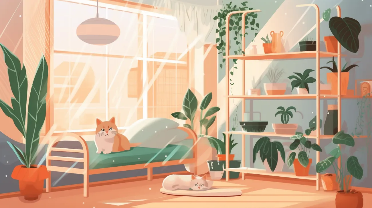 A secure and stimulating indoor space for a deaf cat