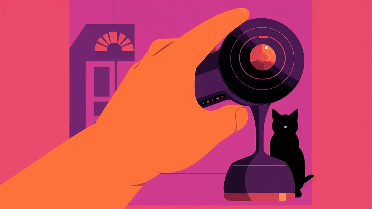 Image of a thermal camera detecting a missing male cat