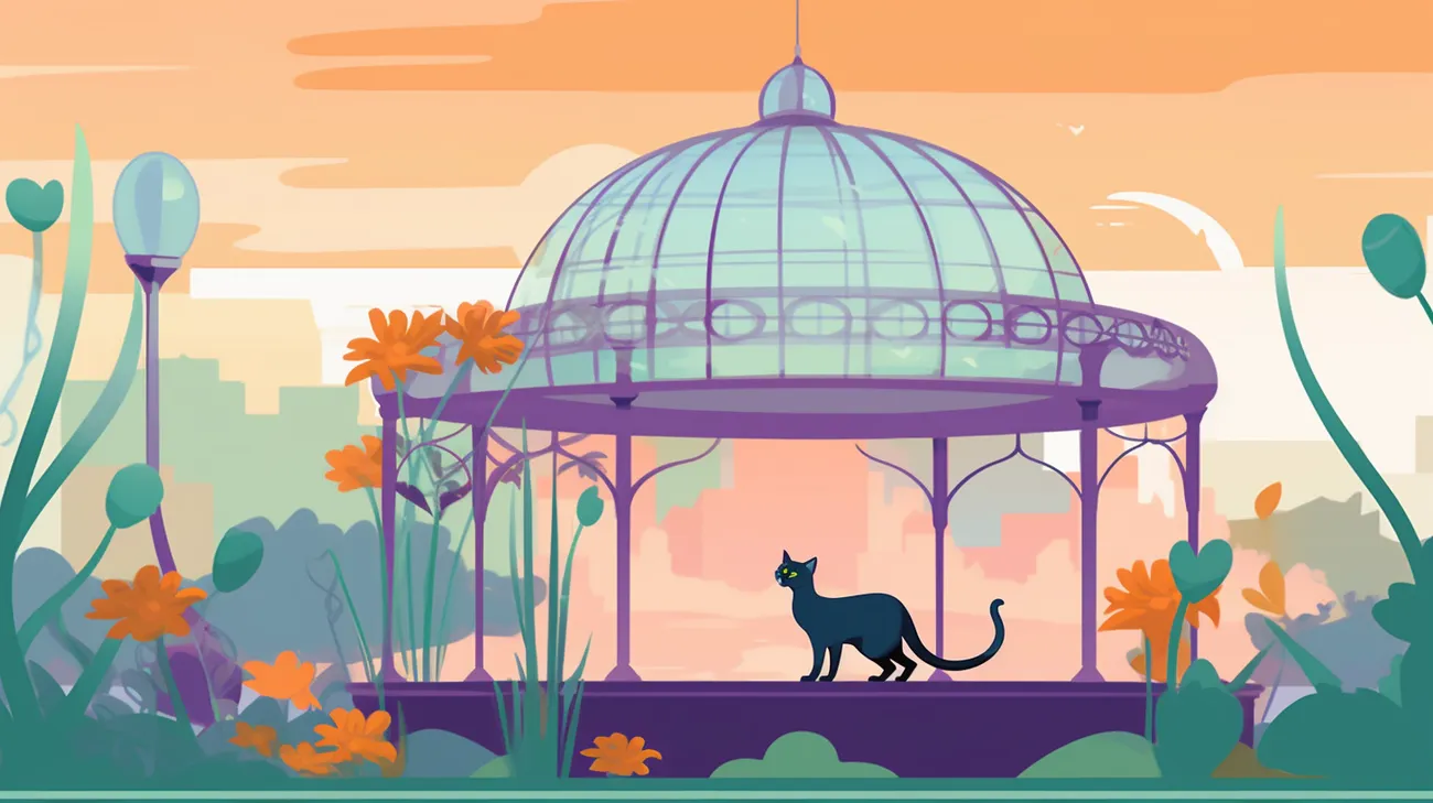 Cat in an outdoor enclosure
