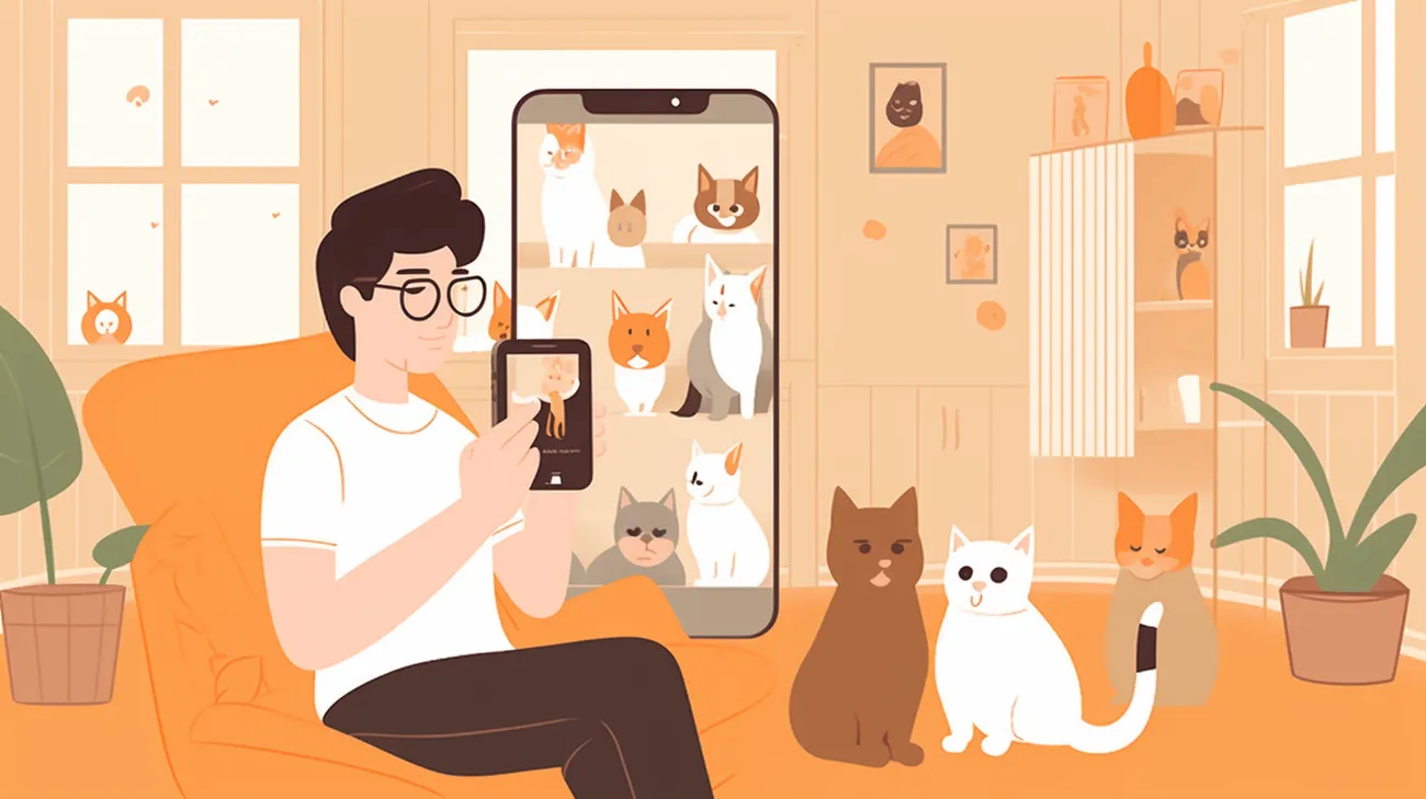 Person posting about their missing cat on social media