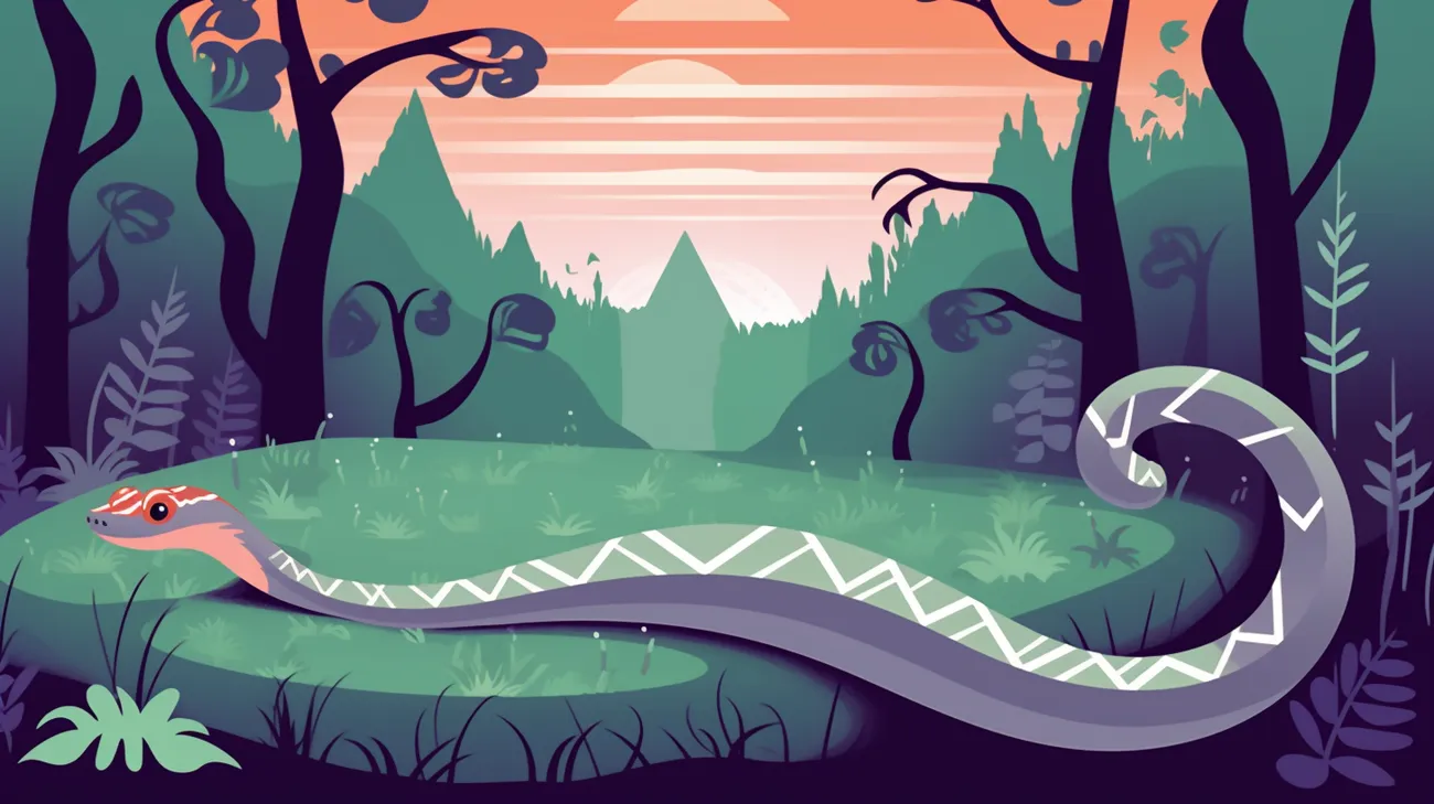 An image of a snake, which is a common woodland predator
