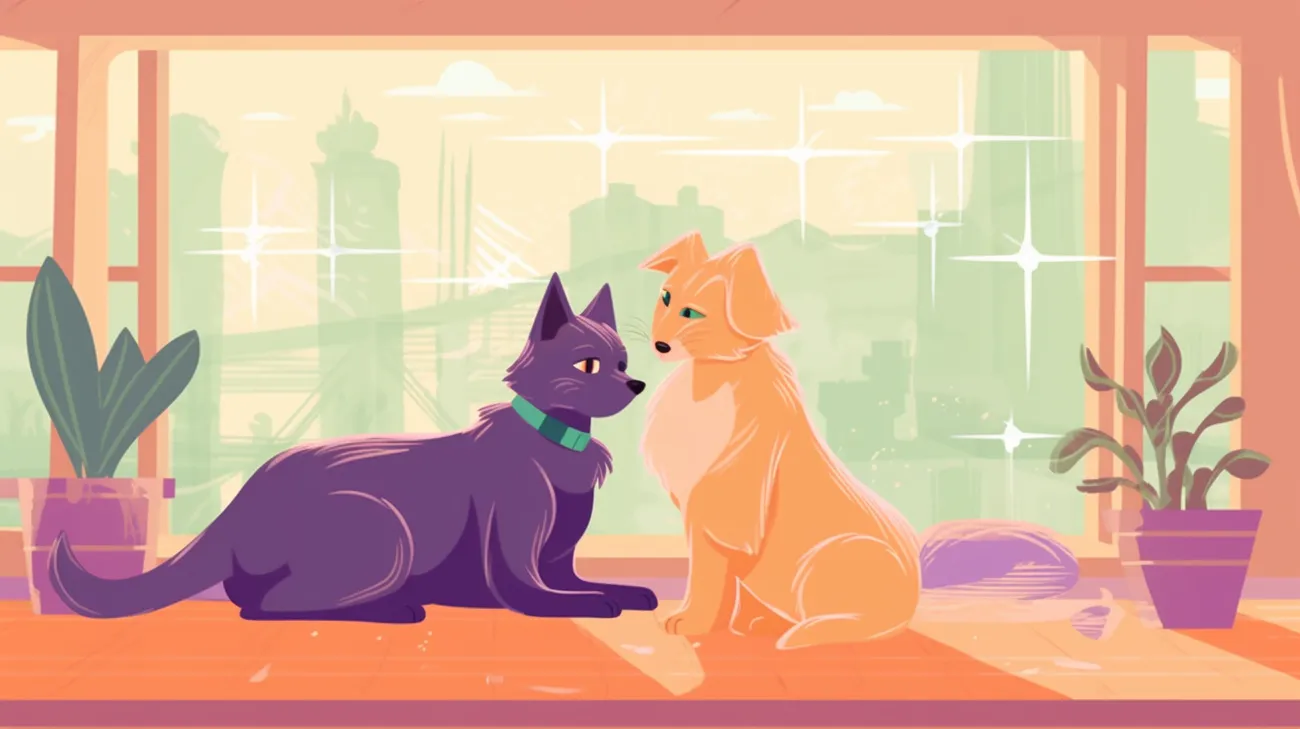 Dog and cat together